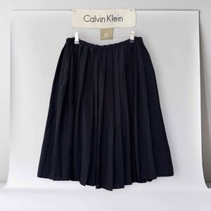 Calvin Klein - Black Sheer Overlay Midi Skirt, Size 6